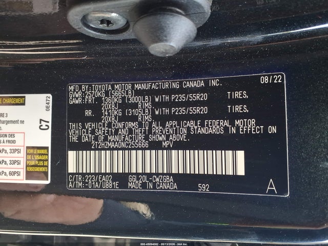 Продажа на аукционе авто 2022 Lexus Rx 350, vin: 2T2HZMAA0NC255666, номер лота: 45094082