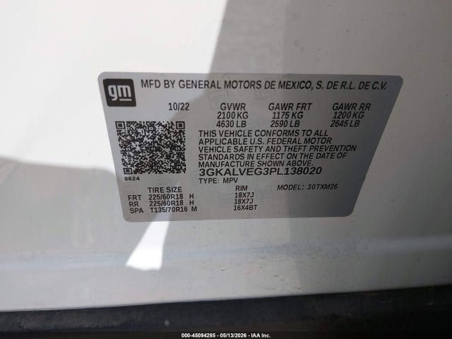 Продаж на аукціоні авто 2023 Gmc Terrain Awd Slt, vin: 3GKALVEG3PL138020, номер лоту: 45094285