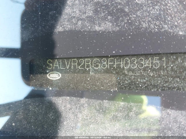 45094345 :رقم المزاد ، SALVR2BG3FH033451 vin ، 2015 Land Rover Range Rover Evoque Pure مزاد بيع