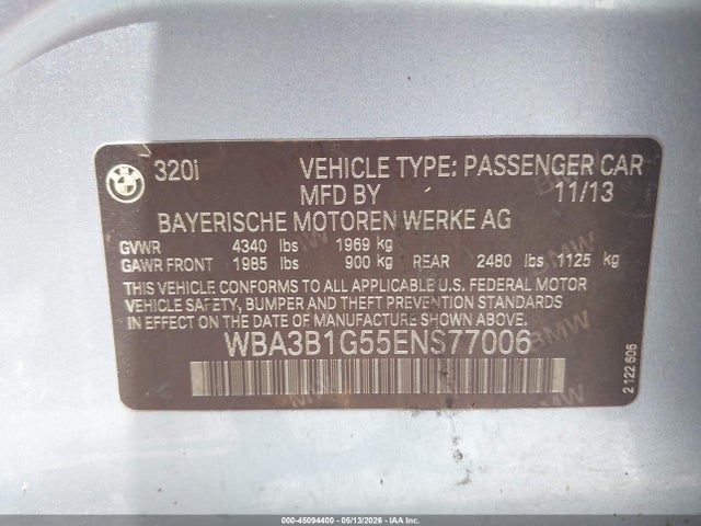 WBA3B1G55ENS77006 BMW 320i