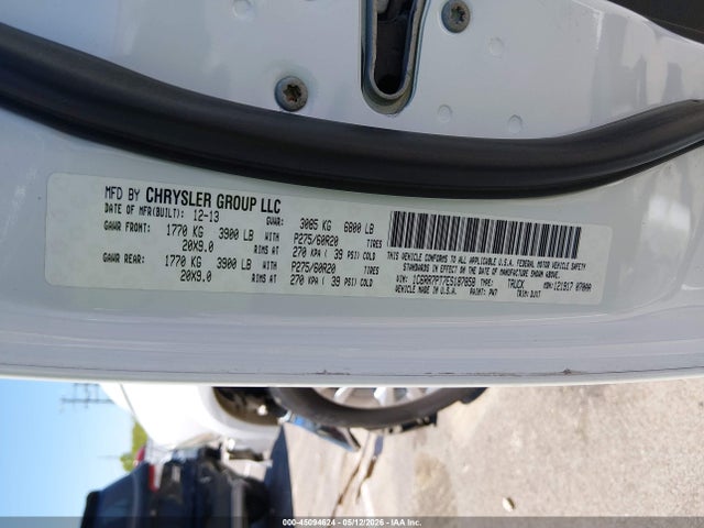 45094624 :رقم المزاد ، 1C6RR7PT7ES187858 vin ، 2014 Ram 1500 Longhorn مزاد بيع
