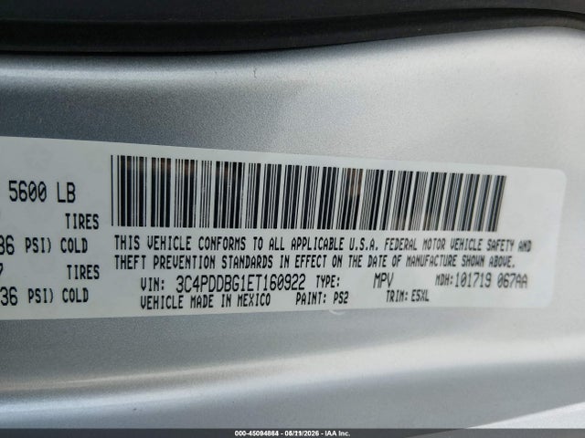 Продажа на аукционе авто 2014 Dodge Journey Sxt, vin: 3C4PDDBG1ET160922, номер лота: 45094864