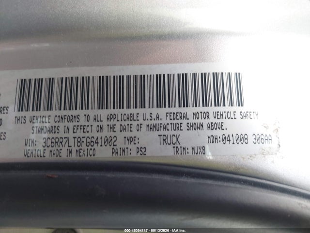 Продажа на аукционе авто 2015 Ram 1500 Big Horn, vin: 3C6RR7LT8FG641002, номер лота: 45094887