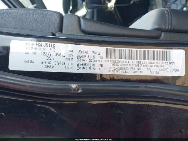 Aukcja sprzedaży 2018 Jeep Grand Cherokee Laredo E 4x2, vin: 1C4RJEAG0JC311859, numer aukcji: 45094976