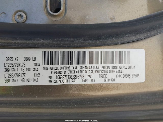 Продаж на аукціоні авто 2014 Ram 1500 Tradesman, vin: 1C6RR7FTXES202709, номер лоту: 45095060