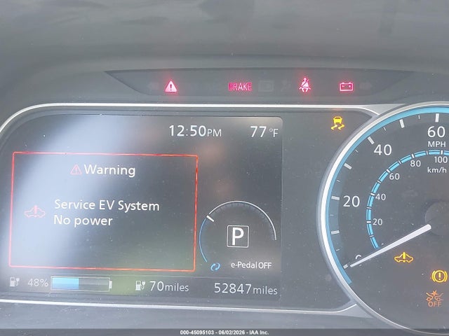 2019 Nissan Leaf Sv მანქანა იყიდება აუქციონზე, vin: 1N4AZ1CP3KC303550, აუქციონის ნომერი: 45095103
