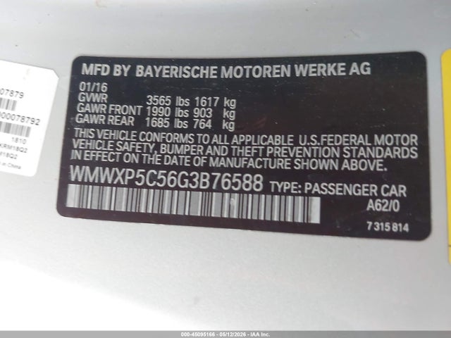 Mini Hardtop Cooper 2016 WMWXP5C56G3B76588 Image 9