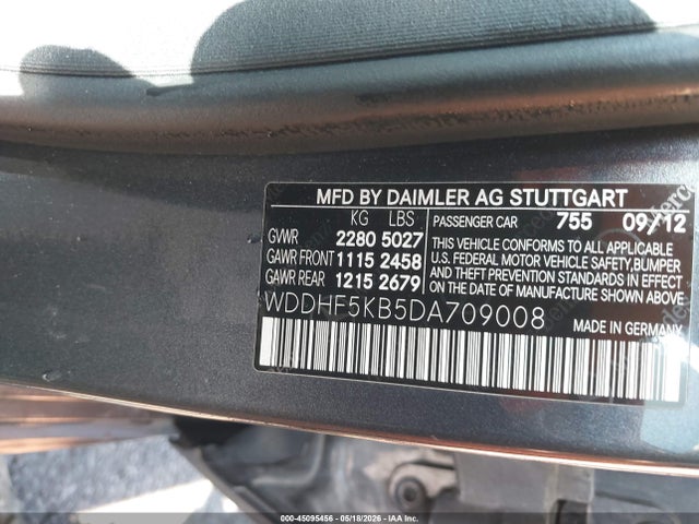 Aukcja sprzedaży 2013 Mercedes-benz E 350, vin: WDDHF5KB5DA709008, numer aukcji: 45095456