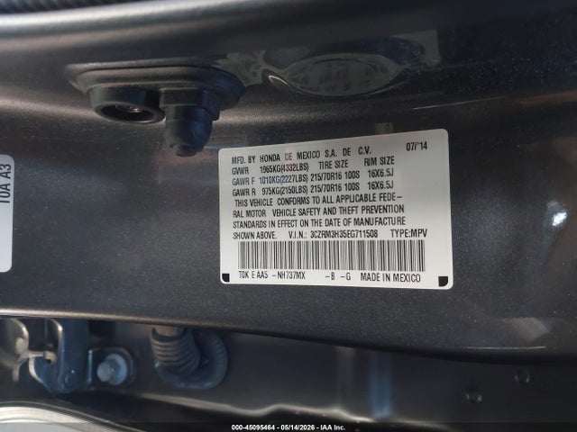 Продаж на аукціоні авто 2014 Honda Cr-v Lx, vin: 3CZRM3H35EG711508, номер лоту: 45095464