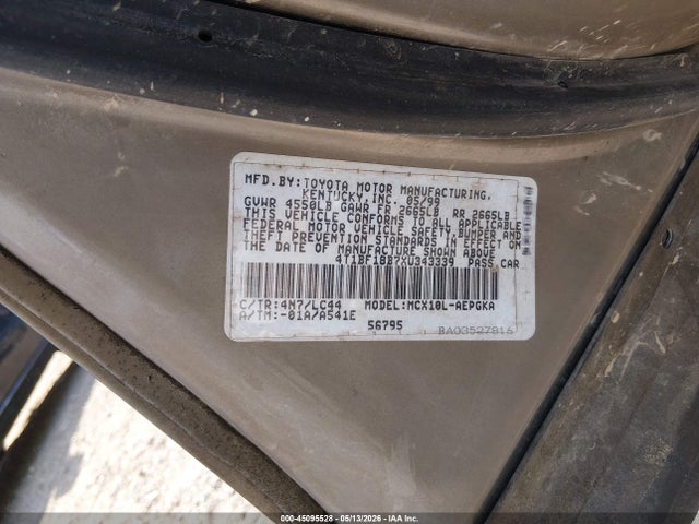 1999 Toyota Avalon Xls მანქანა იყიდება აუქციონზე, vin: 4T1BF18B7XU343339, აუქციონის ნომერი: 45095528