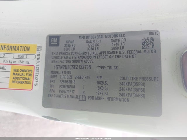 GMC Sierra 1500 Sle 2014 1GTN2UEC6EZ122715 Image 9