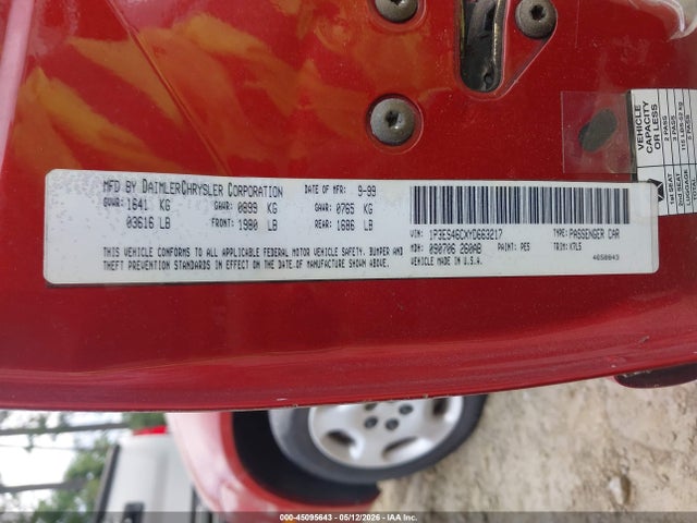 Продаж на аукціоні авто 2000 Plymouth Neon Highline, vin: 1P3ES46CXYD663217, номер лоту: 45095643