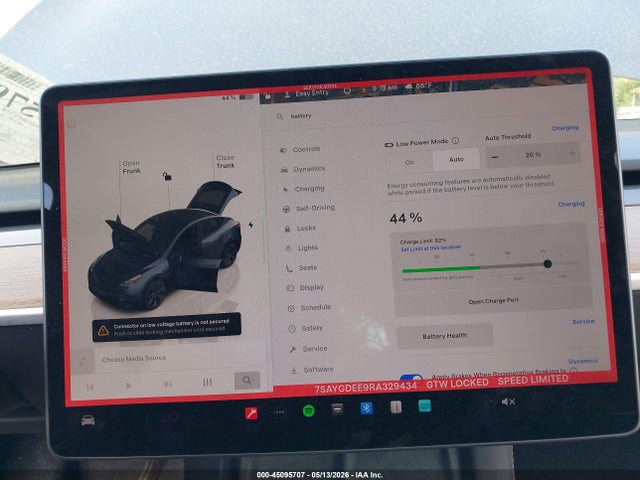 45095707 :رقم المزاد ، 7SAYGDEE9RA329434 vin ، 2024 Tesla Model Y Long Range Dual Motor All-wheel Drive مزاد بيع