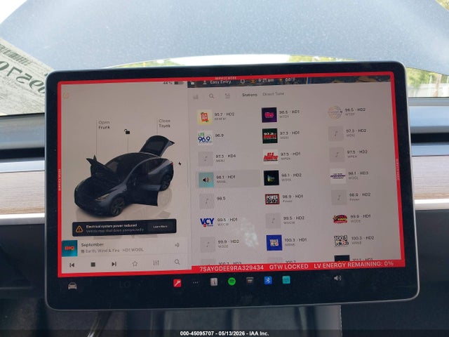 45095707 :رقم المزاد ، 7SAYGDEE9RA329434 vin ، 2024 Tesla Model Y Long Range Dual Motor All-wheel Drive مزاد بيع