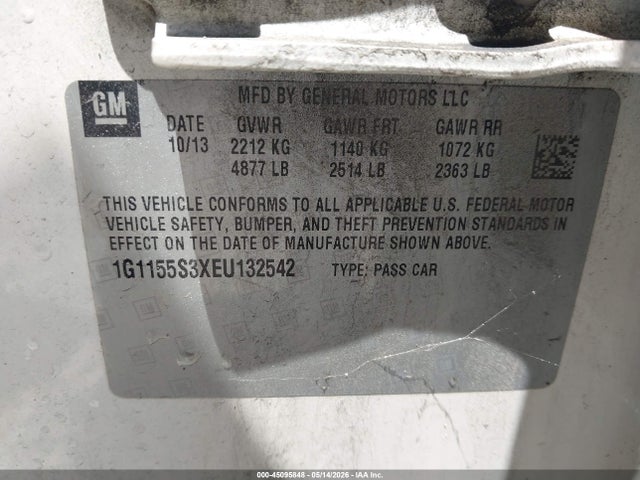 Chevrolet IMPALA 2LZ 2014 1G1155S3XEU132542 Image 9