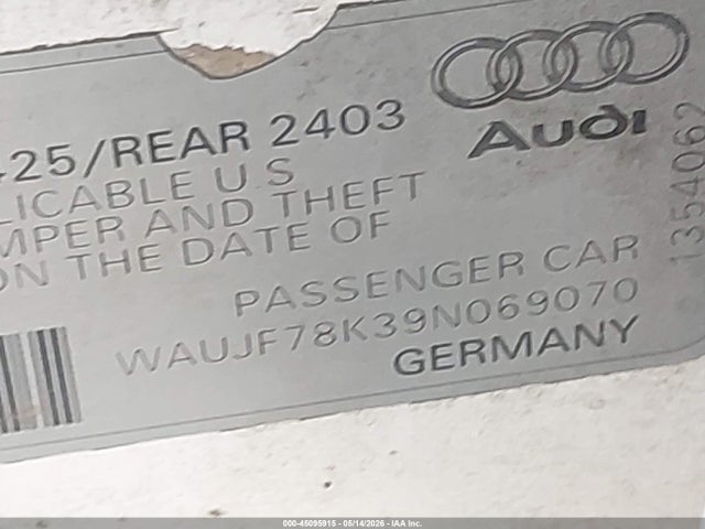 Продаж на аукціоні авто 2009 Audi A4 2.0t Premium, vin: WAUJF78K39N069070, номер лоту: 45095915