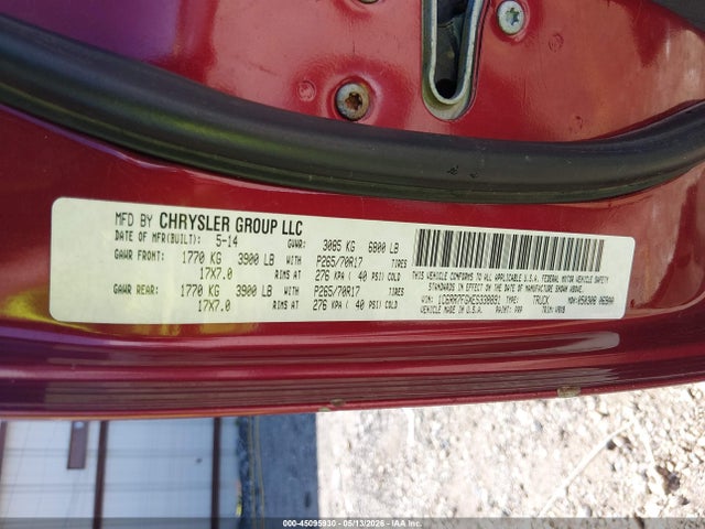Продажа на аукционе авто 2014 Ram 1500 Tradesman, vin: 1C6RR7FGXES338891, номер лота: 45095930
