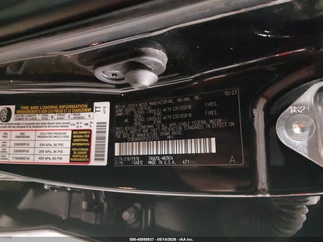 45095937 :رقم المزاد ، 5TDKDRAH5PS523124 vin ، 2023 Toyota Highlander Le مزاد بيع