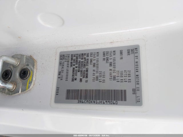 3N6CM0KN1JK699060 Nissan Nv200 S