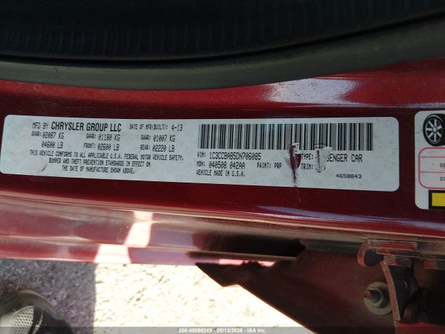 Продаж на аукціоні авто 2013 Chrysler 200 Lx, vin: 1C3CCBAB5DN706085, номер лоту: 45096249