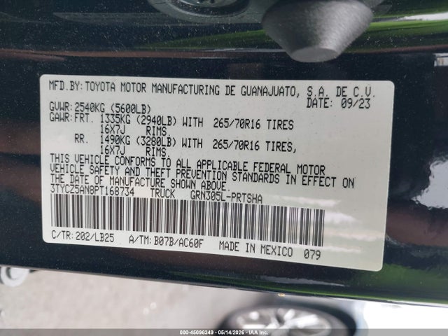 3TYCZ5AN8PT168734 Toyota Tacoma Trd Pro