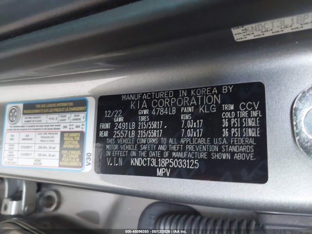 KNDCT3L18P5033125 KIA Niro Ev Wave