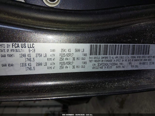 Aukcja sprzedaży 2018 Dodge Journey Se Awd, vin: 3C4PDDAGXJT439944, numer aukcji: 45096413