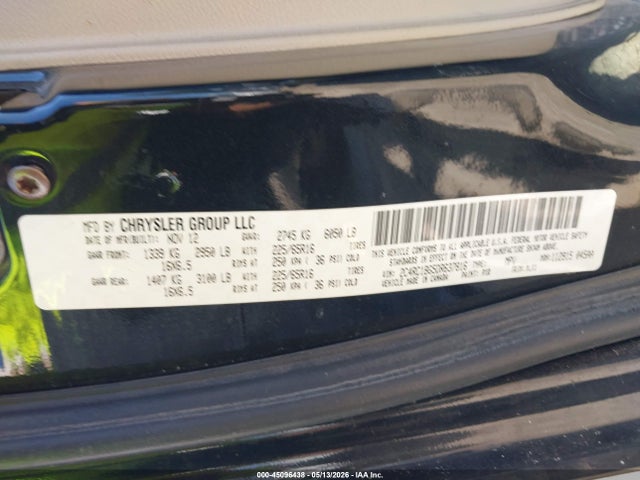 45096438 :رقم المزاد ، 2C4RC1BG5DR637816 vin ، 2013 Chrysler Town & Country Touring مزاد بيع