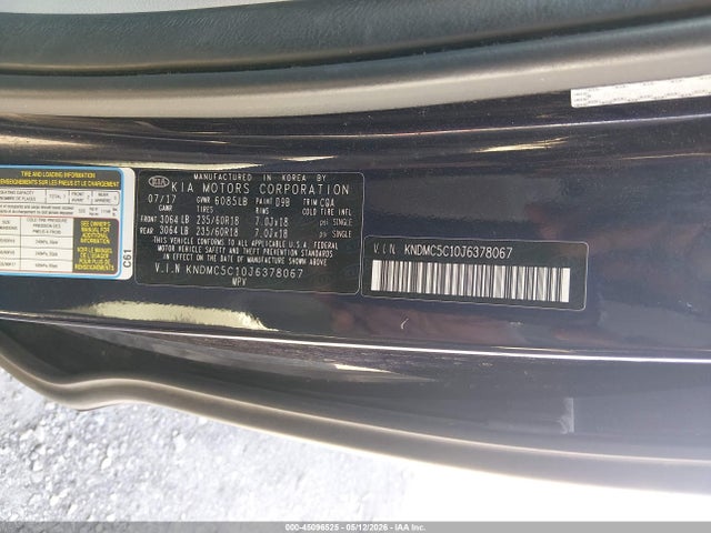 Aukcja sprzedaży 2018 Kia Sedona Sx, vin: KNDMC5C10J6378067, numer aukcji: 45096525
