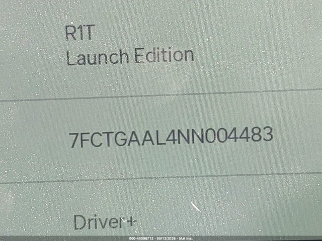 Rivian R1t Launch Edition 2022 7FCTGAAL4NN004483 Image 9