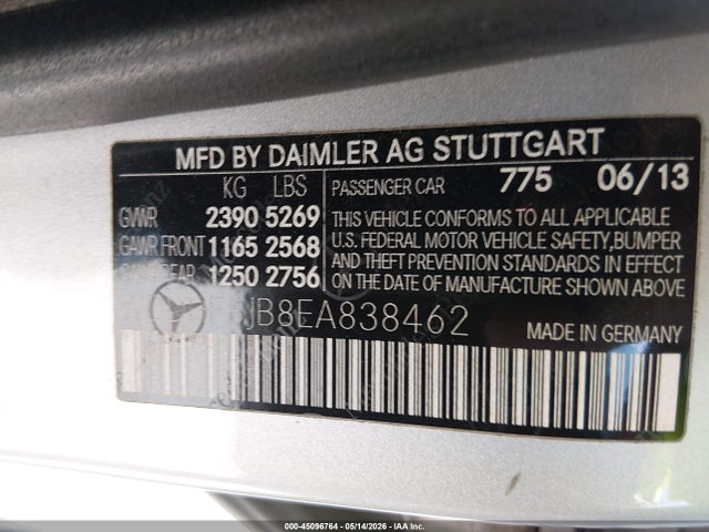 Aukcja sprzedaży 2014 Mercedes-benz E 350 4matic, vin: WDDHF8JB8EA838462, numer aukcji: 45096764