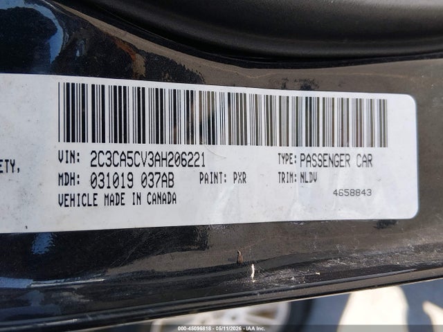 2010 Chrysler 300 Touring/signature Series/executive Series მანქანა იყიდება აუქციონზე, vin: 2C3CA5CV3AH206221, აუქციონის ნომერი: 45096818
