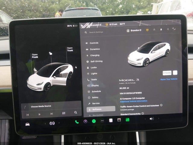 Продаж на аукціоні авто 2018 Tesla Model 3 Long Range/mid Range, vin: 5YJ3E1EA3JF161855, номер лоту: 45096928