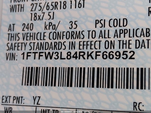 Ford F-150 Xlt 2024 1FTFW3L84RKF66952 Image 9