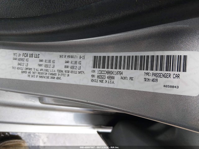 Aukcja sprzedaży 2016 Chrysler 200 Limited, vin: 1C3CCCAB0GN110764, numer aukcji: 45097007