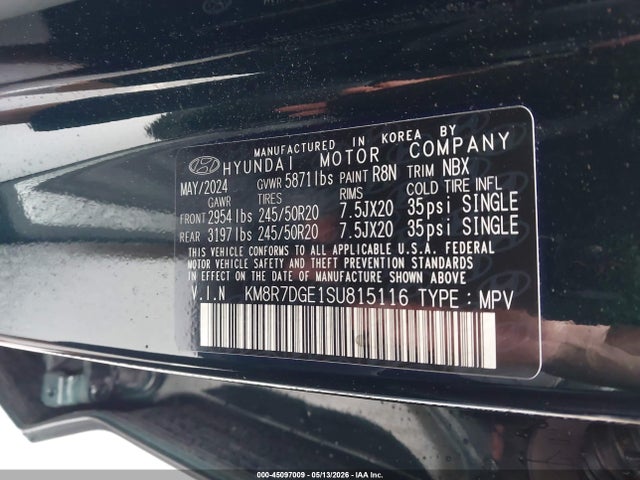 Hyundai Palisade Calligraphy 2025 KM8R7DGE1SU815116 Image 9