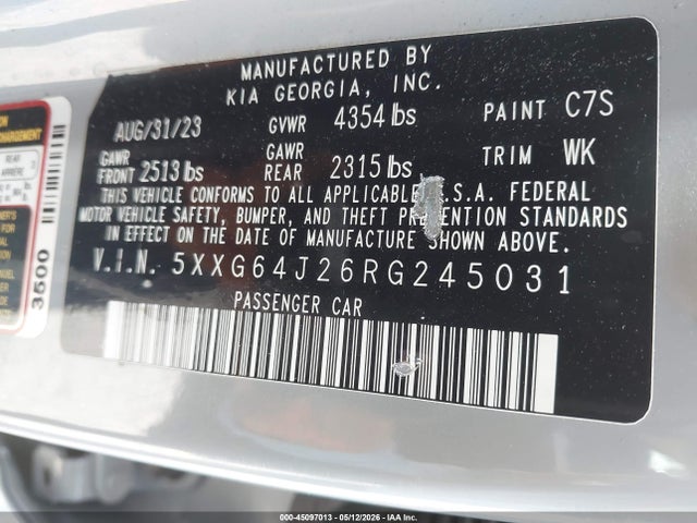 KIA K5 Gt-line 2024 5XXG64J26RG245031 Image 9