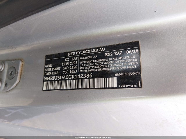 Aukcja sprzedaży 2016 Smart Fortwo Pure, vin: WMEFJ5DA0GK142386, numer aukcji: 45097048