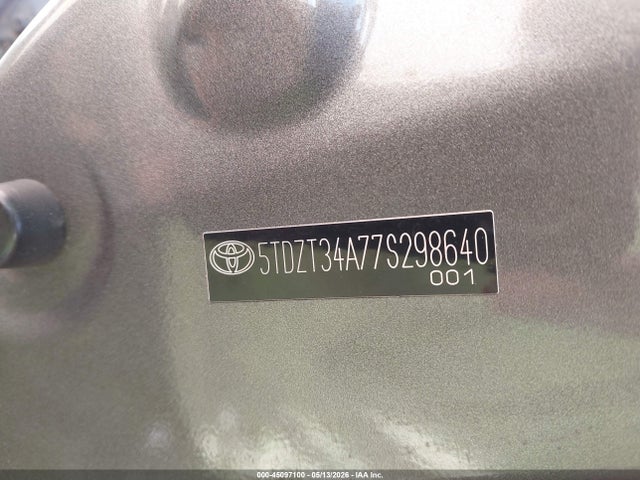 Aukcja sprzedaży 2007 Toyota Sequoia Sr5 V8, vin: 5TDZT34A77S298640, numer aukcji: 45097100