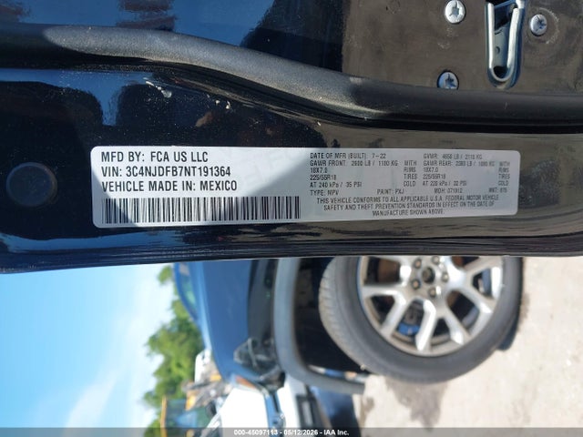 Продаж на аукціоні авто 2022 Jeep Compass Latitude Lux 4x4, vin: 3C4NJDFB7NT191364, номер лоту: 45097113