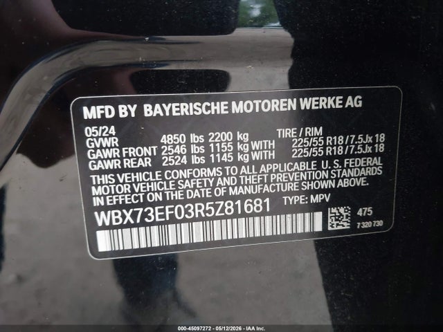 Продажа на аукционе авто 2024 Bmw X1 Xdrive28i, vin: WBX73EF03R5Z81681, номер лота: 45097272