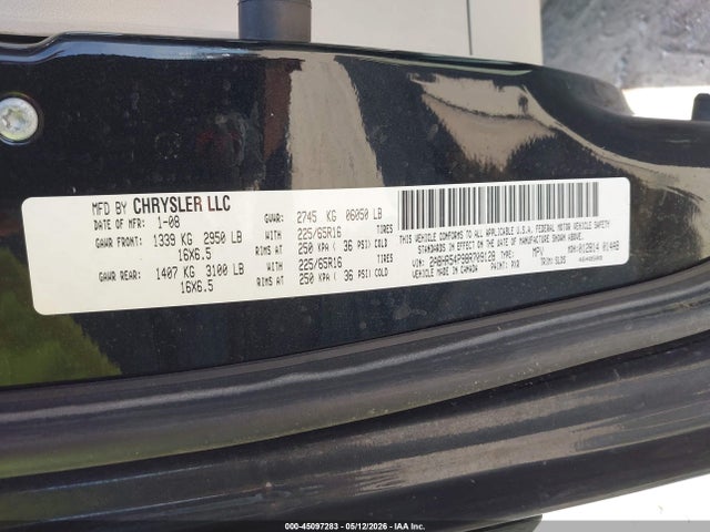 Продаж на аукціоні авто 2008 Chrysler Town & Country Touring, vin: 2A8HR54P98R709128, номер лоту: 45097283
