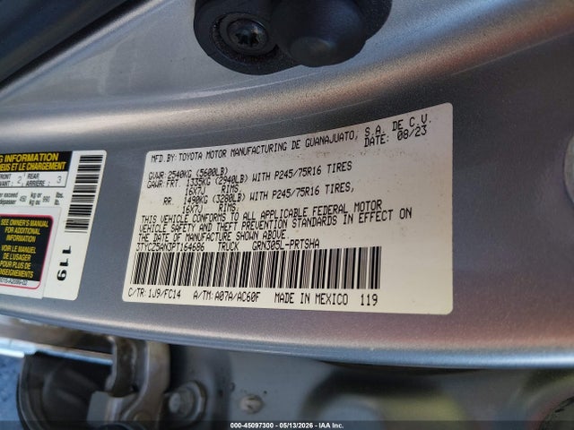 Aukcja sprzedaży 2023 Toyota Tacoma Sr5 V6, vin: 3TYCZ5AN3PT164686, numer aukcji: 45097300