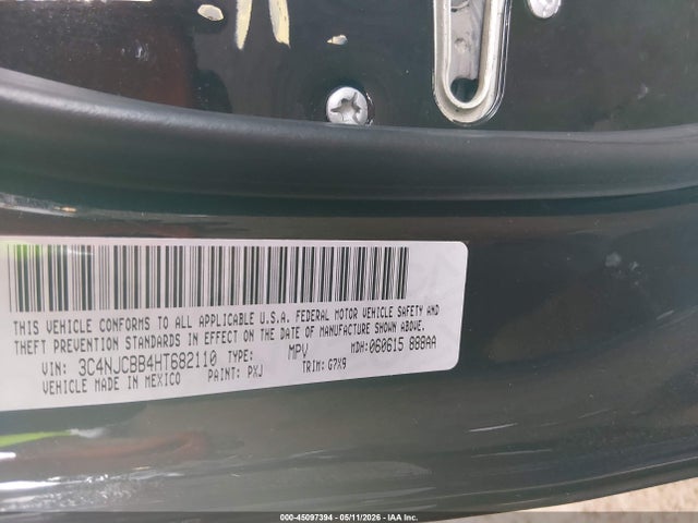 45097394 :رقم المزاد ، 3C4NJCBB4HT682110 vin ، 2017 Jeep New Compass Latitude Fwd مزاد بيع