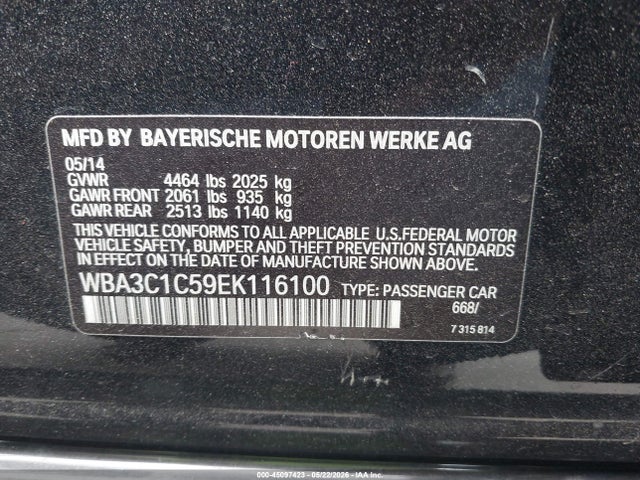 BMW 328I 2014 WBA3C1C59EK116100 Image 9