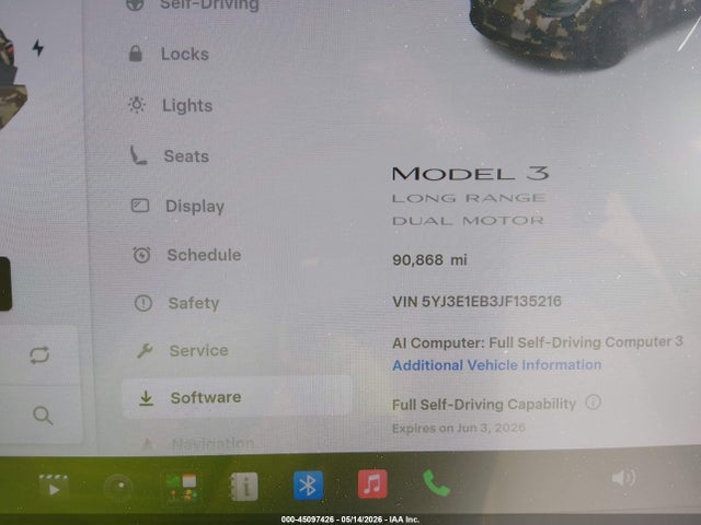 Aukcja sprzedaży 2018 Tesla Model 3 Long Range/performance, vin: 5YJ3E1EB3JF135216, numer aukcji: 45097426
