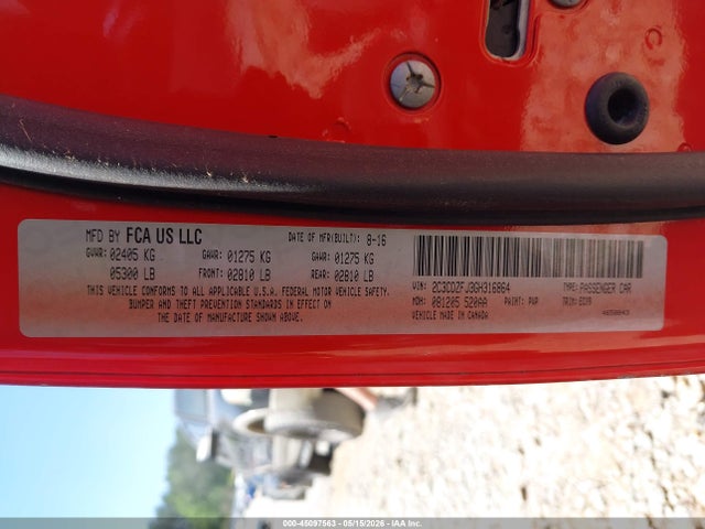 Продажа на аукционе авто 2016 Dodge Challenger 392 Hemi Scat Pack Shaker, vin: 2C3CDZFJ3GH316864, номер лота: 45097563