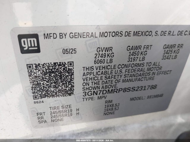 Chevrolet Equinox Ev Lt 1 2025 3GN7DMRP8SS231788 Image 9