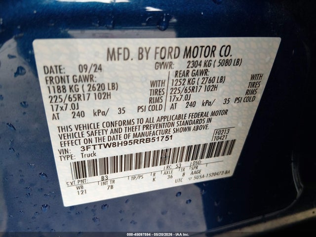 Ford Maverick Xlt 2024 3FTTW8H95RRB51751 Image 9