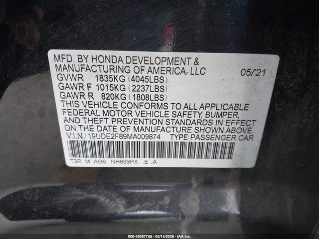 Acura Ilx Premium A-spec Packages/technology A-spec Packages 2021 19UDE2F89MA009874 Image 9